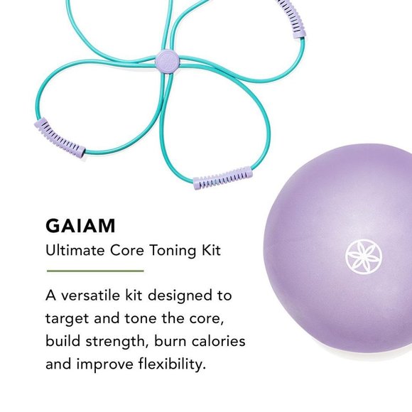 🆕 Gaiam Ultimate Core Toning Kit in Purple and Blue - Picture 2 of 4